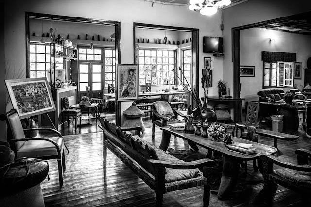Historic living room with traditional furniture